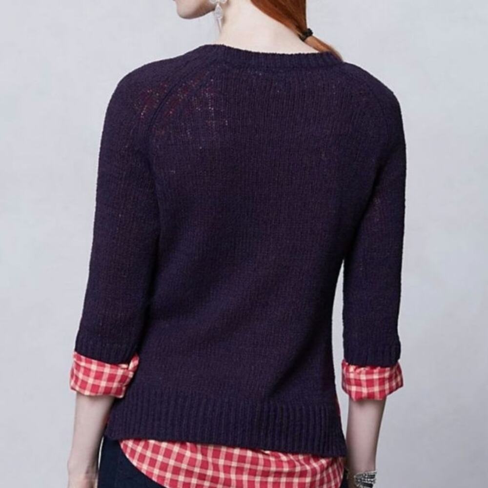 Anthropologie | Moth | Purple Sweater with Horse Design - Picture 2 of 14